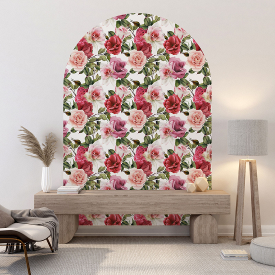 Arch Wall Sticker - Floral pattern