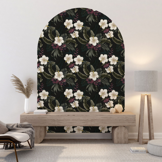 Arch Wall Sticker - Floral pattern