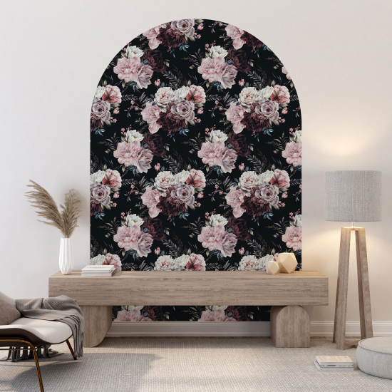 Arch Wall Sticker - Floral pattern