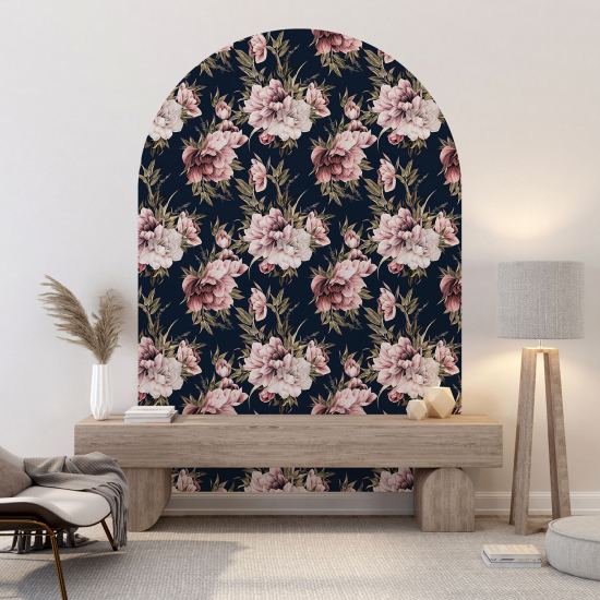 Arch Wall Sticker - Floral pattern