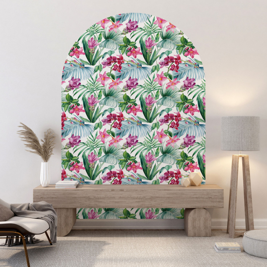 Arch Wall Sticker - Floral pattern