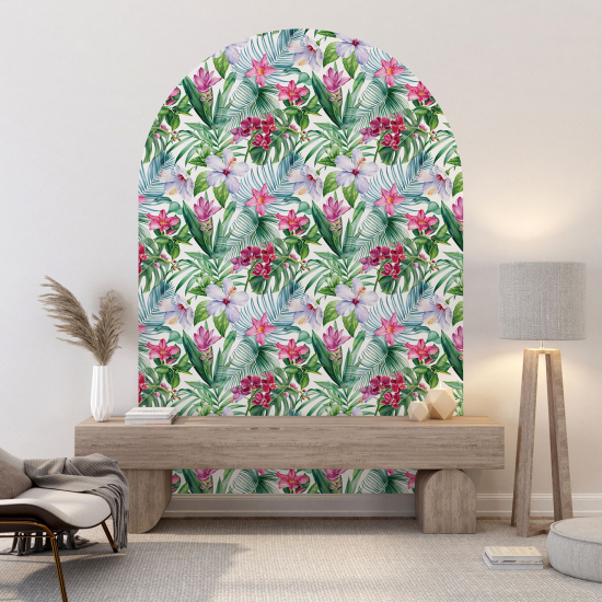 Arch Wall Sticker - Floral pattern