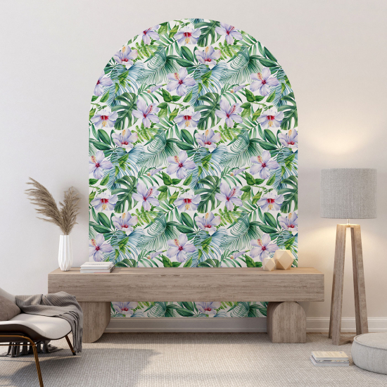 Arch Wall Sticker - Floral pattern