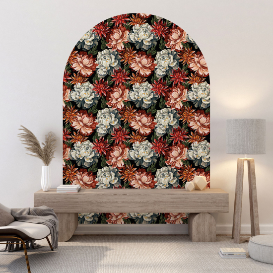 Arch Wall Sticker - Floral pattern