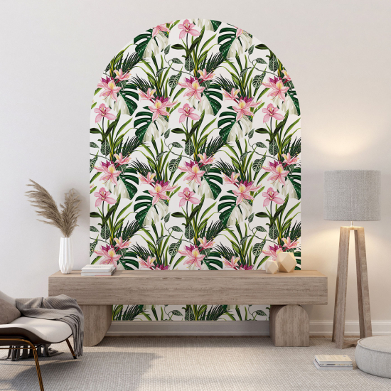 Arch Wall Sticker - Floral pattern