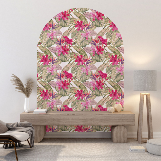 Arch Wall Sticker - Floral pattern