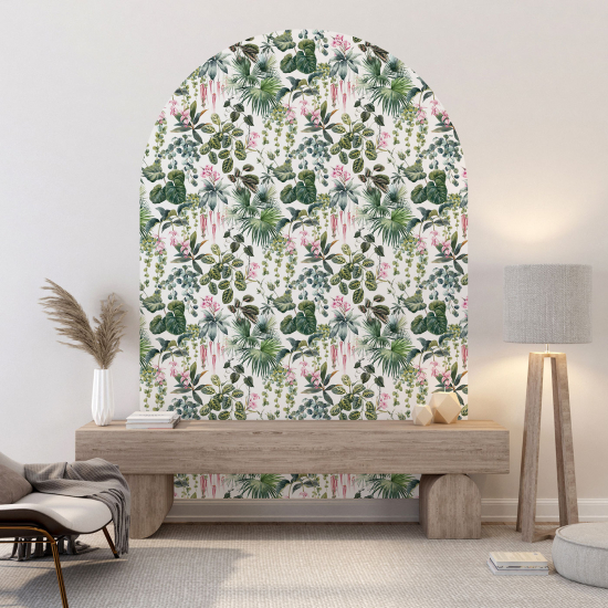 Arch Wall Sticker - Floral pattern