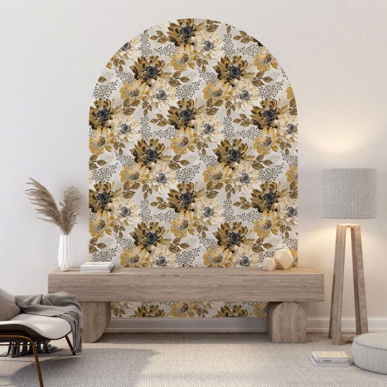 Arch Wall Sticker - Floral pattern