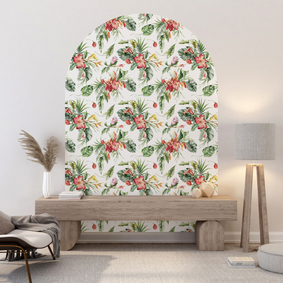 Arch Wall Sticker - Floral pattern