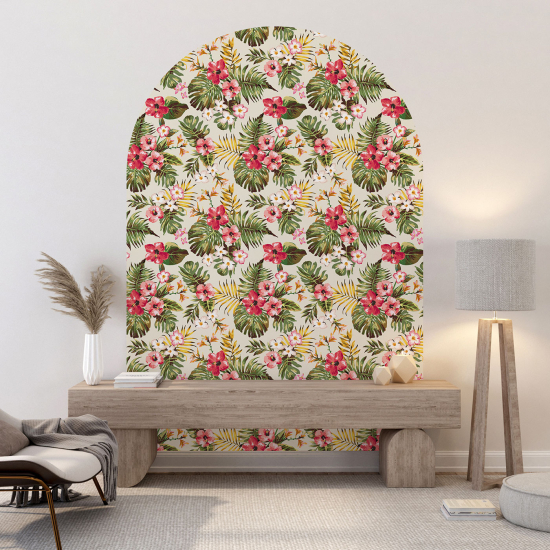 Arch Wall Sticker - Floral pattern