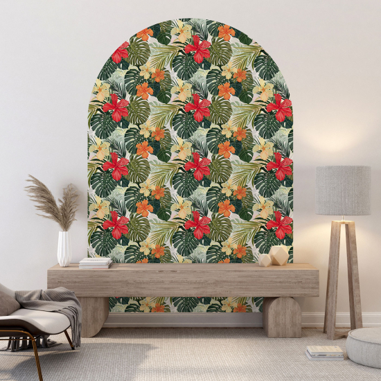 Arch Wall Sticker - Floral pattern