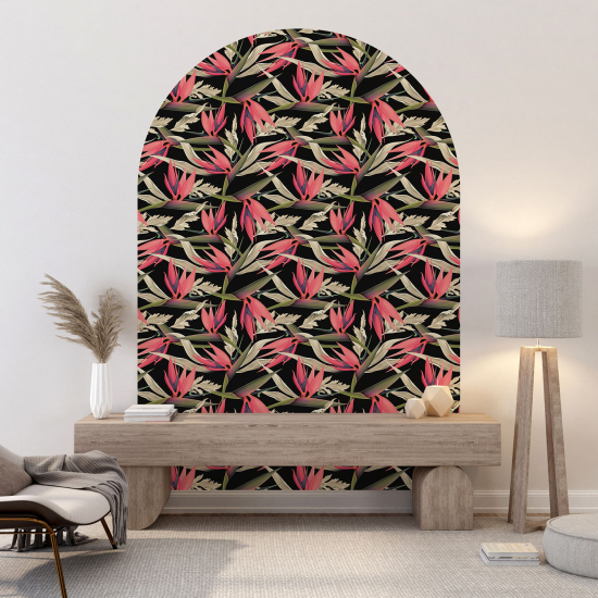 Arch Wall Sticker - Floral pattern