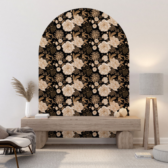 Arch Wall Sticker - Floral pattern