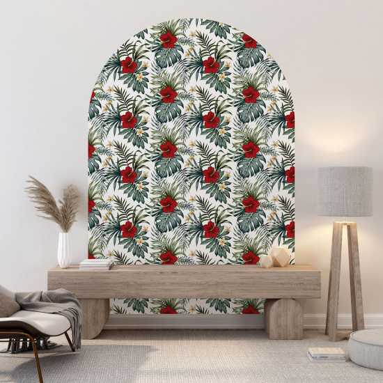 Arch Wall Sticker - Floral pattern