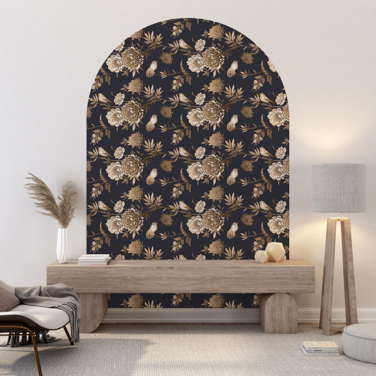 Arch Wall Sticker - Floral pattern