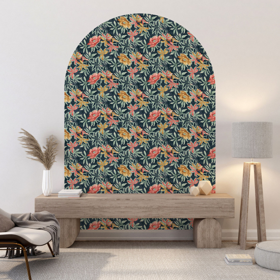 Arch Wall Sticker - Floral pattern