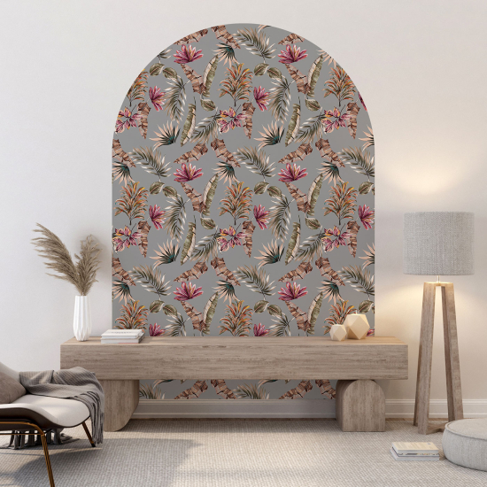 Arch Wall Sticker - Floral pattern