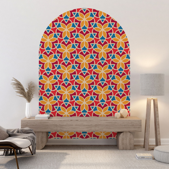 Arch Wall Sticker - Mosaic Flowers