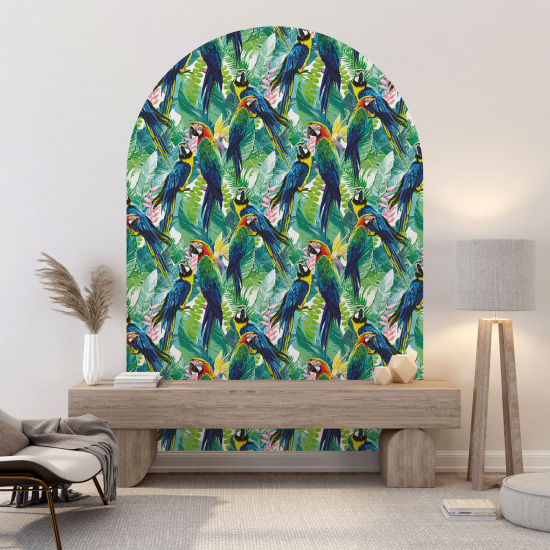 Arch Wall Sticker - Tropical pattern