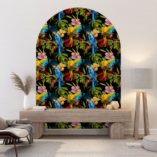 Arch Wall Sticker - Tropical pattern