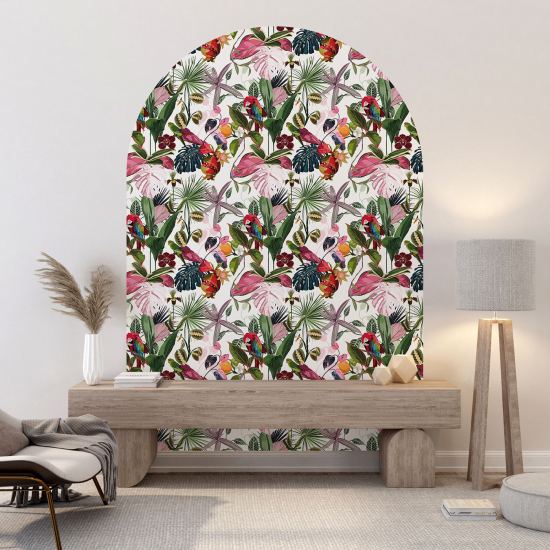 Arch Wall Sticker - Tropical pattern