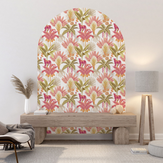 Arch Wall Sticker - Tropical pattern