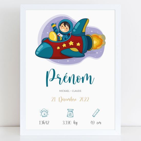 Baby birth poster - Space