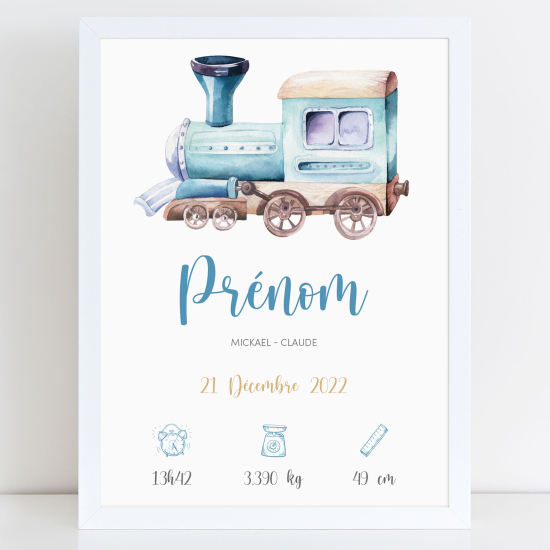 Baby birth poster - Train