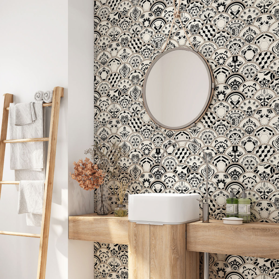 Bathroom Self Adhesive - Cement tile pattern