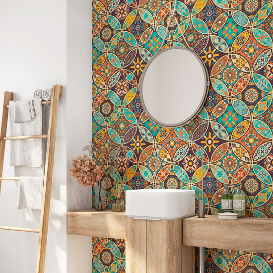 Bathroom Self Adhesive - Cement tile pattern