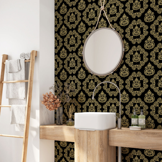 Bathroom Self Adhesive - Damask pattern