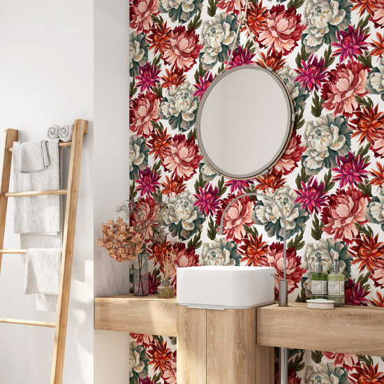 Bathroom Self Adhesive - Flowers