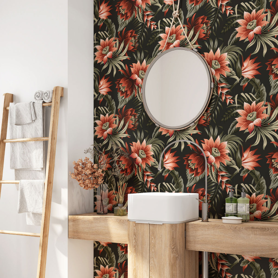 Bathroom Self Adhesive - Flowers