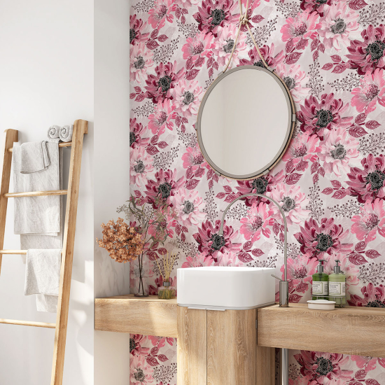 Bathroom Self Adhesive - Flowers