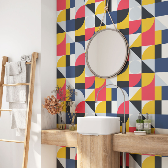 Bathroom Self Adhesive - Geometric pattern