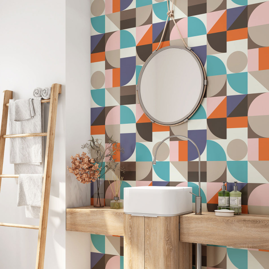 Bathroom Self Adhesive - Geometric pattern