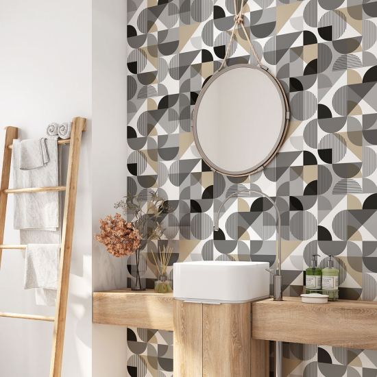 Bathroom Self Adhesive - Geometric pattern