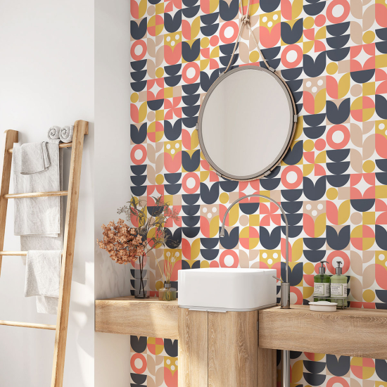 Bathroom Self Adhesive - Geometric pattern