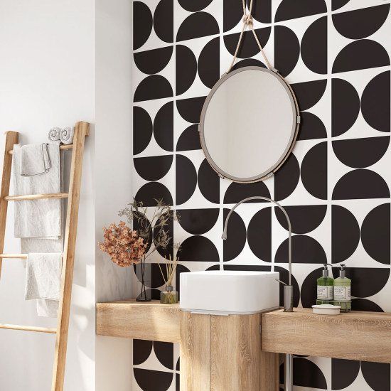 Bathroom Self Adhesive - Geometric pattern