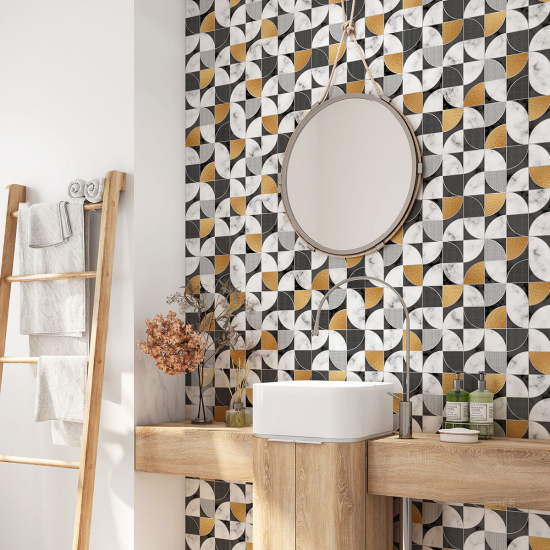 Bathroom Self Adhesive - Geometric pattern