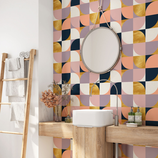 Bathroom Self Adhesive - Geometric pattern