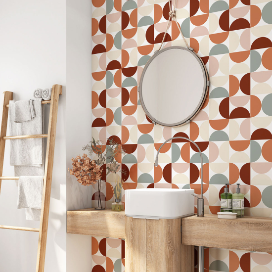 Bathroom Self Adhesive - Geometric Pattern