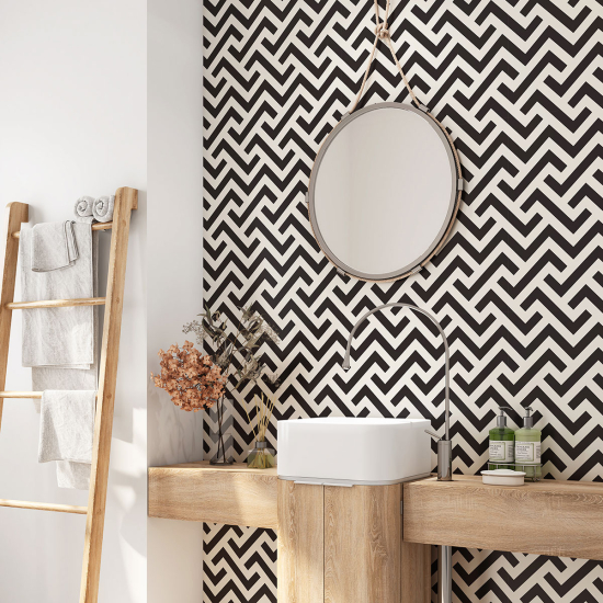 Bathroom Self Adhesive - Graphic Pattern