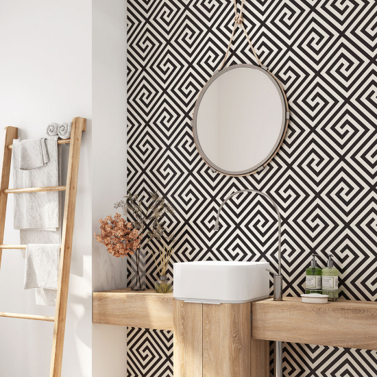 Bathroom Self Adhesive - Graphic Pattern