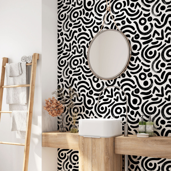 Bathroom Self Adhesive - Graphic Pattern