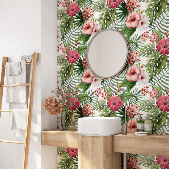 Bathroom Self Adhesive - Palm leaves