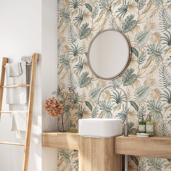 Bathroom Self Adhesive - Tropical Leaves