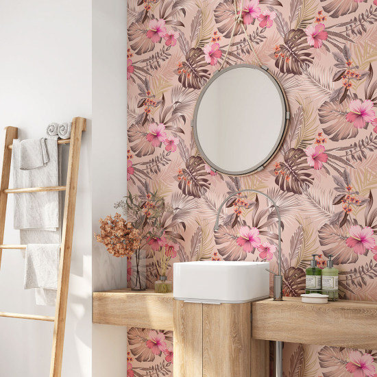 Bathroom Self Adhesive - Tropical Leaves