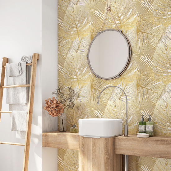 Bathroom Self Adhesive - Tropical Leaves