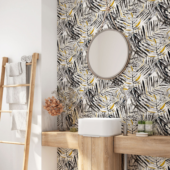 Bathroom Self Adhesive - Tropical leaves